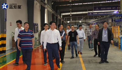熱烈歡迎嵊州市副市長史向俊調研藍炬星集成灶!