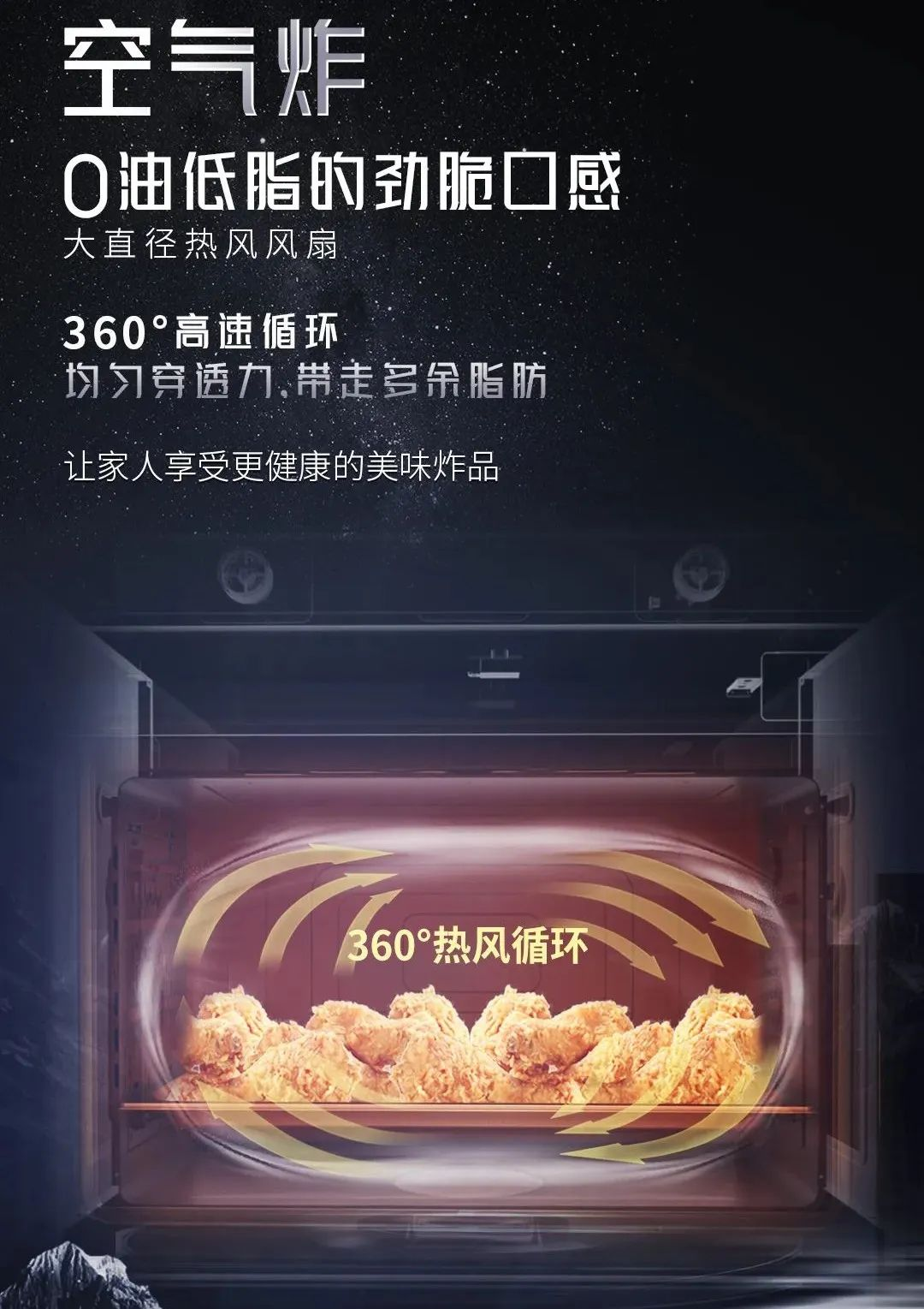 藍(lán)炬星蒸烤炸集成灶